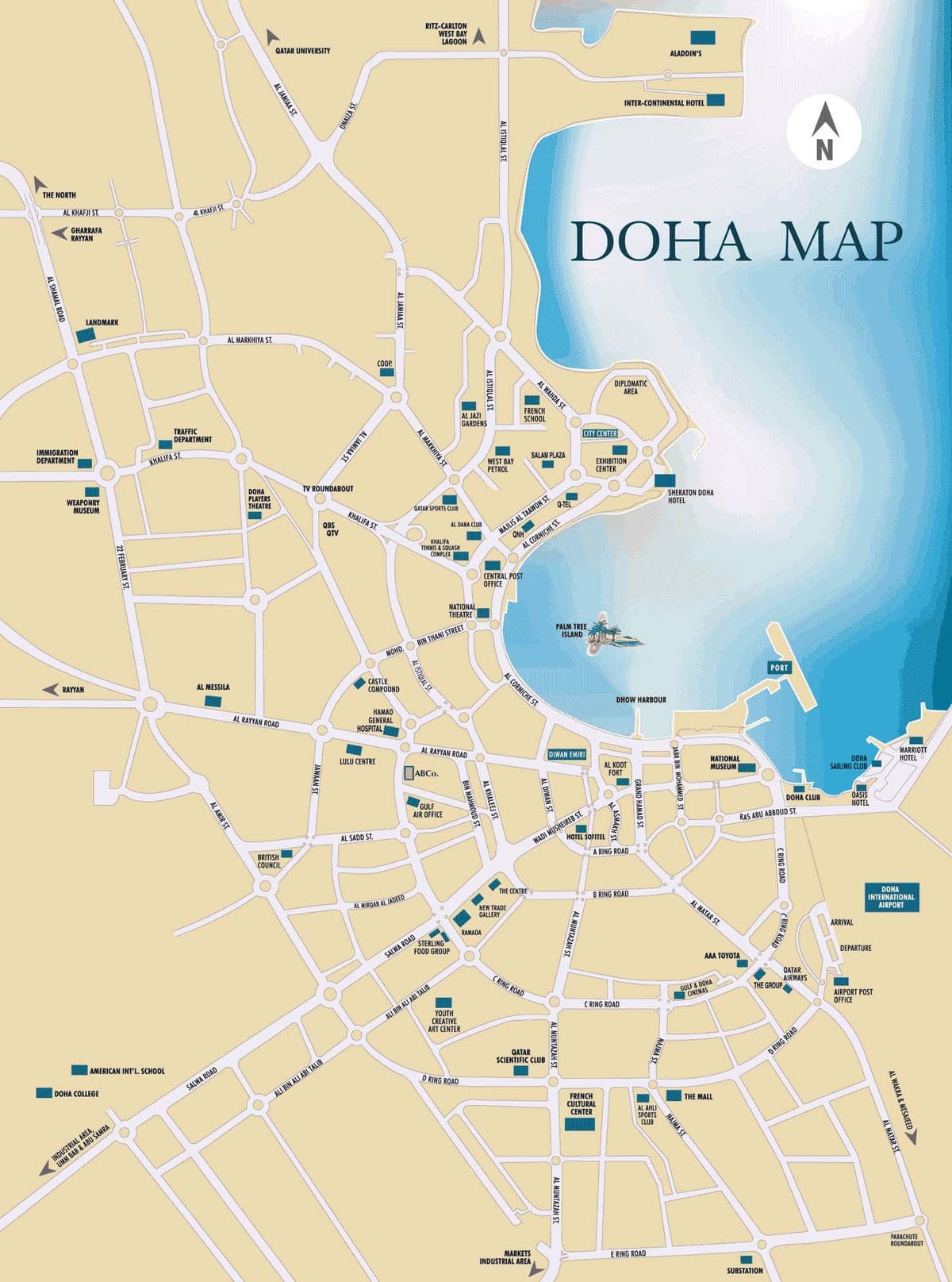 خريطة الدوحة قطر