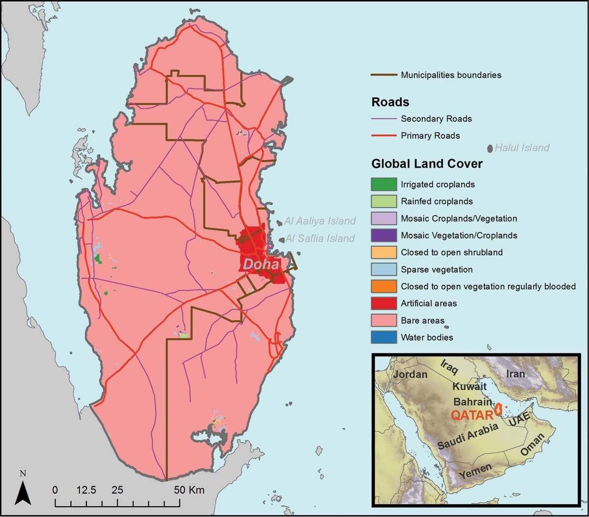 خريطة قطر المناخ