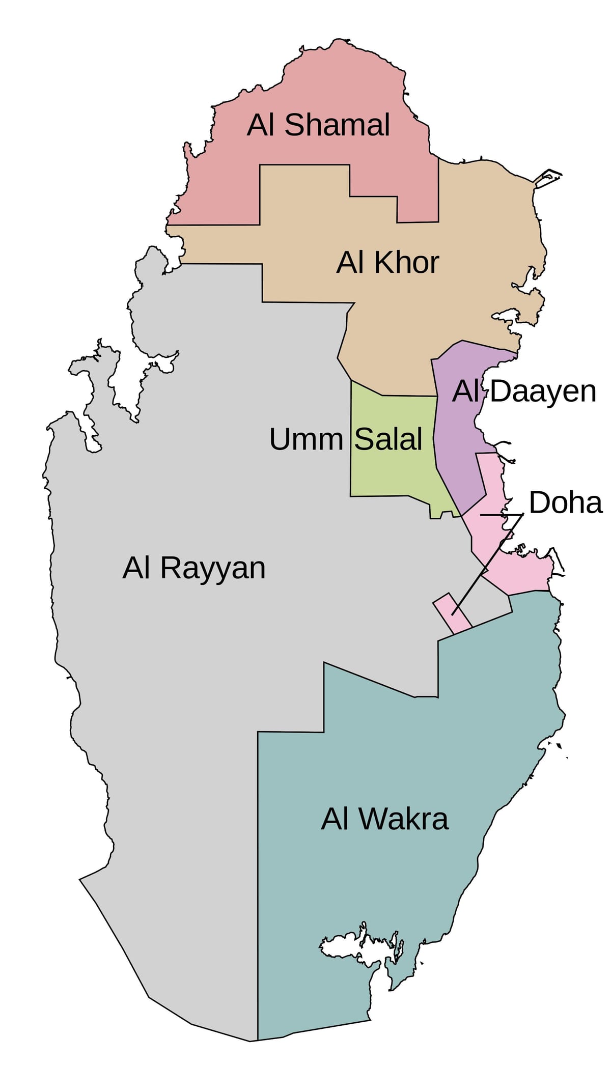 خريطة قطر البلدية 