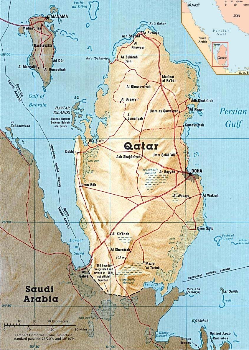 خريطة قطر جزر 