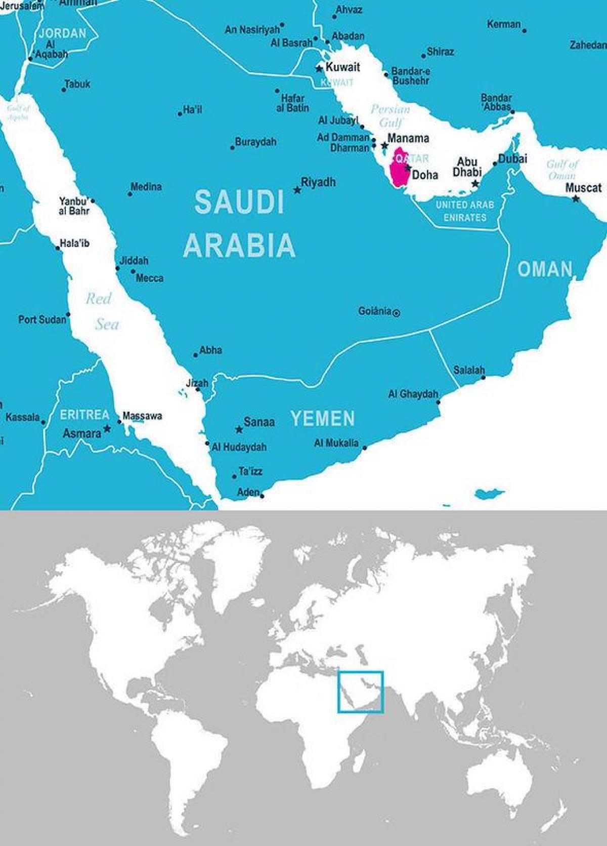 خريطة قطر الموقع