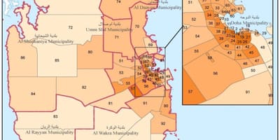 خريطة قطر السكان