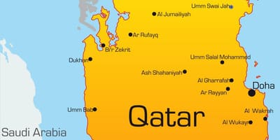 خريطة رأس المال من قطر 
