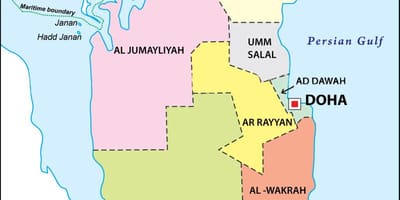 خريطة قطر المنطقة