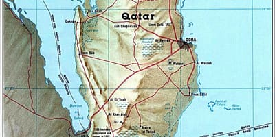 خريطة قطر المادية