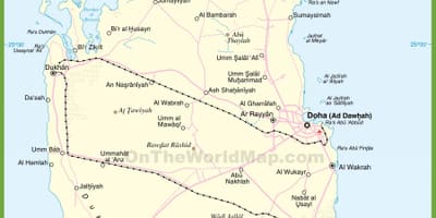 خريطة مفصلة قطر