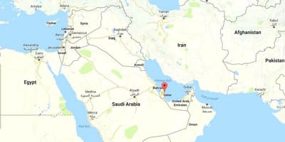 خريطة العالم تبين قطر