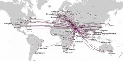 خريطة الطريق في الخطوط الجوية القطرية