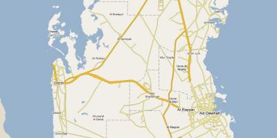 خريطة تبين قطر
