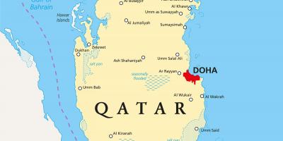 قطر خريطة المدن